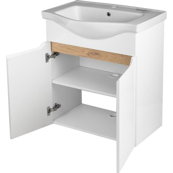 Тумба напольная с раковиной AN Келли 55 см, белый фото 4