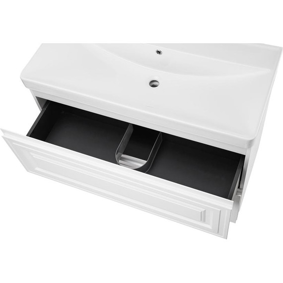 Тумба напольная с раковиной AN Элен 80 см, белый матовый фото 5