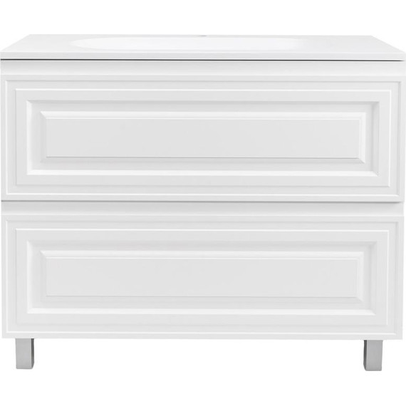 Тумба напольная с раковиной AN Элен 100 см, белый матовый фото 3