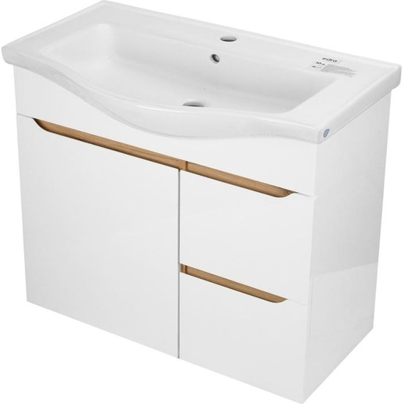 Тумба напольная с раковиной AN Келли 80 см, белый фото 2