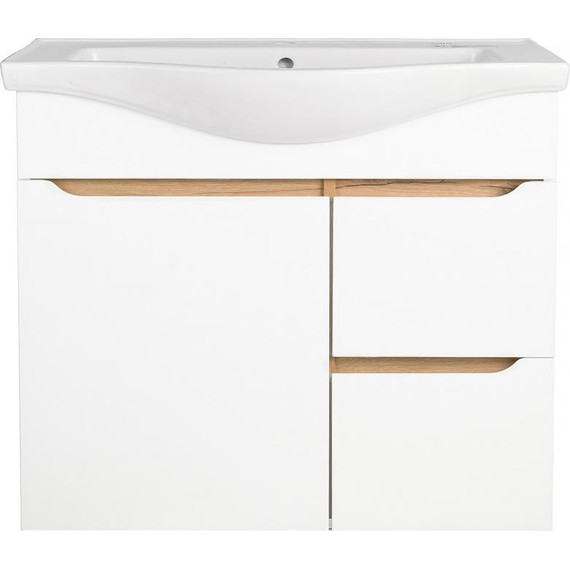 Тумба напольная с раковиной AN Келли 80 см, белый фото 5