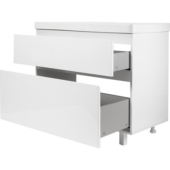 Тумба напольная с раковиной AN Сандра 80 см, белый фото 2