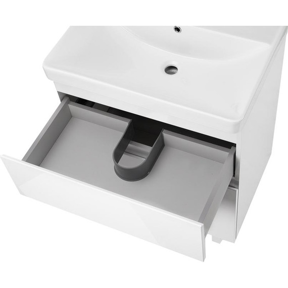 Тумба напольная с раковиной AN Сандра 70 см, белый фото 5