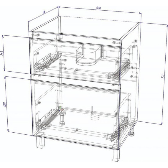 Тумба напольная с раковиной AN Сандра 100 см, белый фото 7