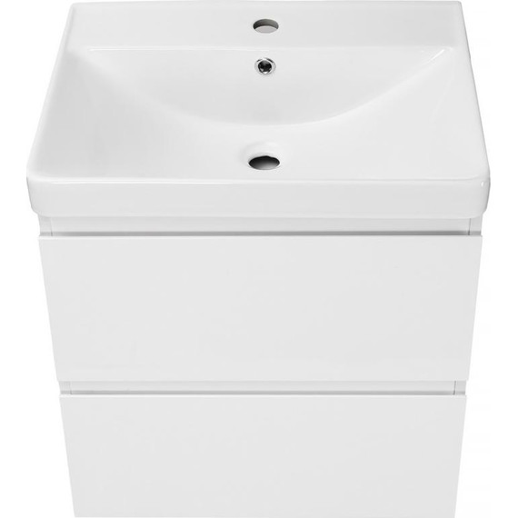 Тумба подвесная с раковиной AN Сандра 60 см, белый фото 4