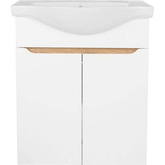 Тумба напольная с раковиной AN Келли 55 см, белый фото 5