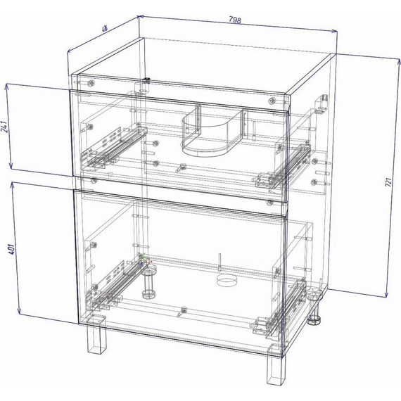 Тумба напольная с раковиной AN Сандра 80 см, белый фото 7