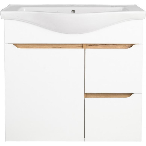 Тумба напольная с раковиной AN Келли 75 см, белый фото 5