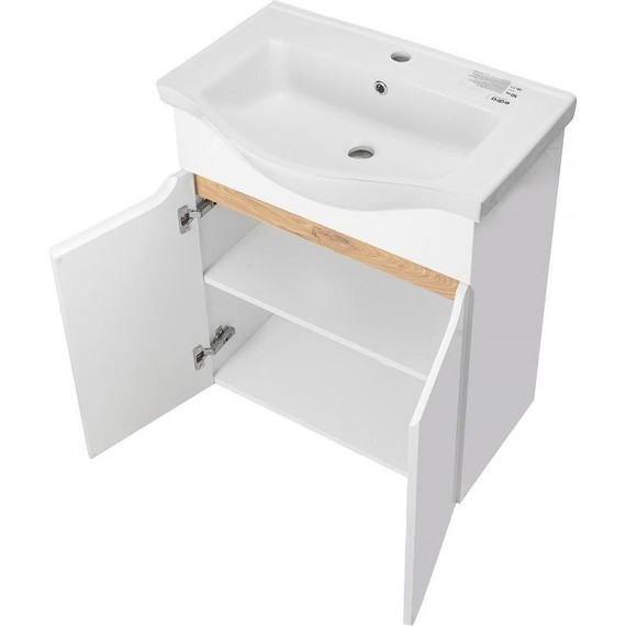 Тумба напольная с раковиной AN Келли 55 см, белый фото 3