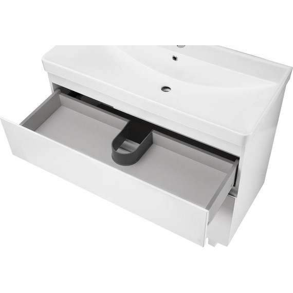 Тумба напольная с раковиной AN Сандра 80 см, белый фото 5