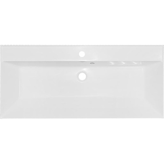 Тумба подвесная с раковиной AN Эстелла 100 см, графит фото 2