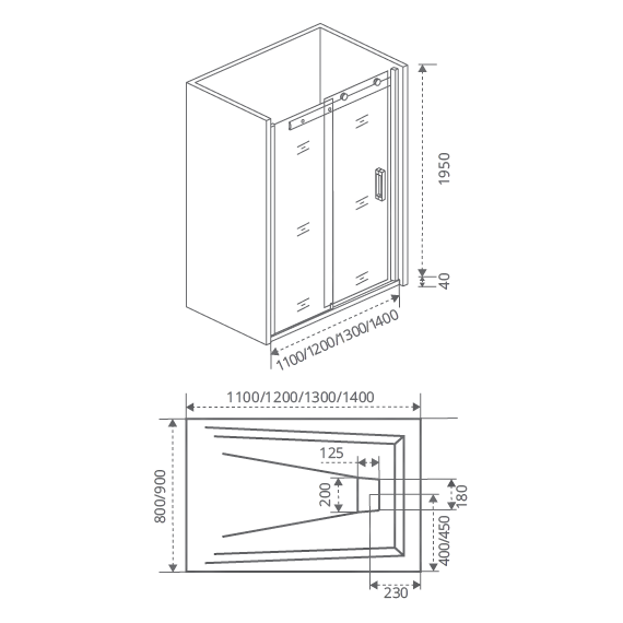 Душевая дверь Bas Galaxy WTW-140-C-CH 140 см хром/прозрачное - 7 Душевая дверь Bas Galaxy WTW-140-C-CH 140 см хром/прозрачное фото 7