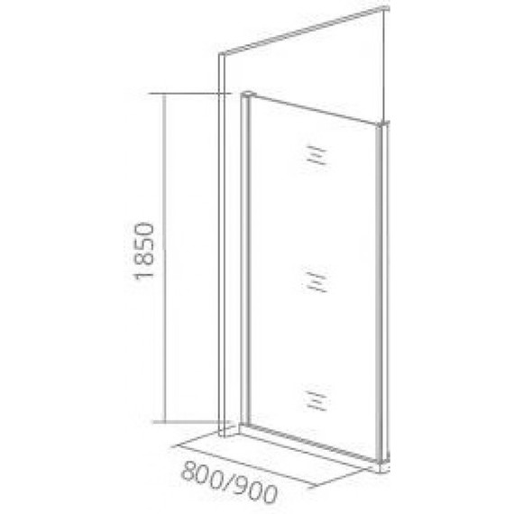 Боковая стенка Bas Infinity SP-80-C-CH 80 см хром/прозрачное - 6 Боковая стенка Bas Infinity SP-80-C-CH 80 см хром/прозрачное фото 6