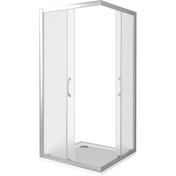 Душевое ограждение Bas Latte CR-90-G-WE 90х90 см, алюминий/матовое - 3 Душевое ограждение Bas Latte CR-90-G-WE 90х90 см, алюминий/матовое фото 3