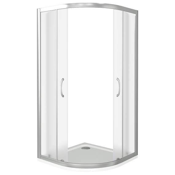 Душевое ограждение Bas Latte R-80-G-WE 80х80 см, алюминий/матовое - 3 Душевое ограждение Bas Latte R-80-G-WE 80х80 см, алюминий/матовое фото 3