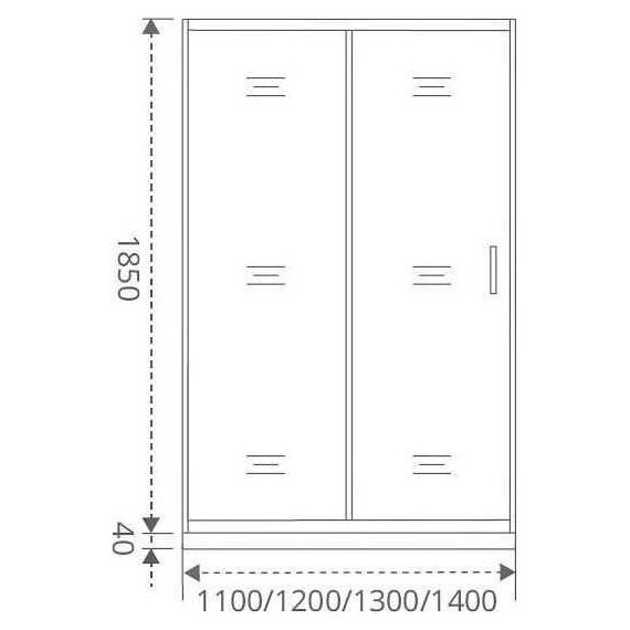 Душевая дверь Bas Latte WTW-130-G-WE 130 см алюминий/матовое - 6 Душевая дверь Bas Latte WTW-130-G-WE 130 см алюминий/матовое фото 6