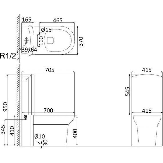 Унитаз-компакт Creo Ceramique LE MANS с крышкой микролифт фото 4