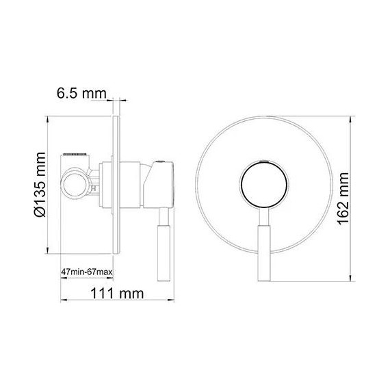 Смеситель для раковины настенный WasserKraft Main A41513 фото 4