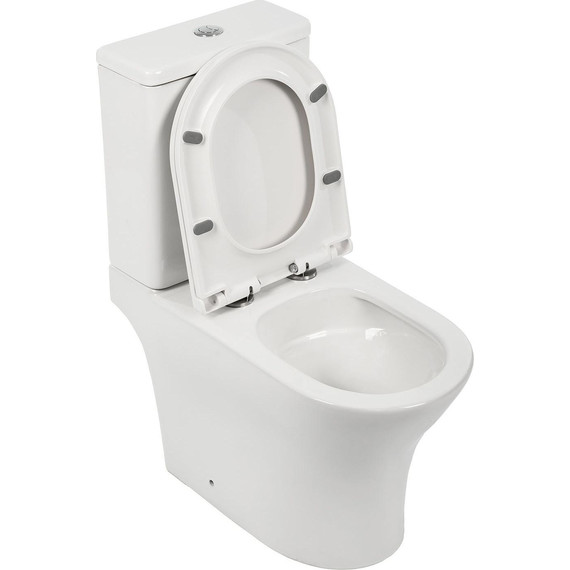 Унитаз-компакт безободковый AN Link с крышкой микролифт (система смыва Торнадо) - 3 Унитаз-компакт безободковый AN Link с крышкой микролифт (система смыва Торнадо) фото 3