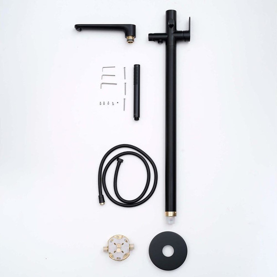 Смеситель для ванны Aquatek Ника AQ1845MB, чёрный матовый, Цвет производителя: чёрный матовый фото 4