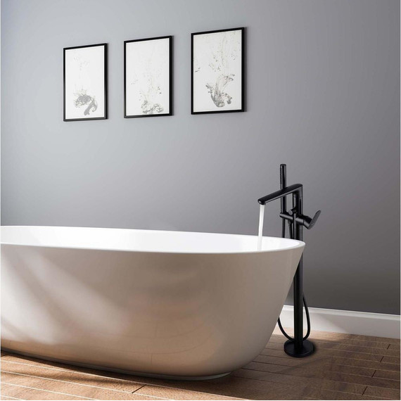 Смеситель для ванны Aquatek Ника AQ1845MB, чёрный матовый, Цвет производителя: чёрный матовый фото 7