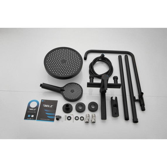 Душевая стойка Belz B24813-7, чёрный матовый фото 21