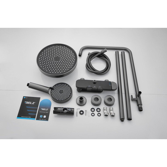 Душевая стойка Belz B25713-3, оружейная сталь фото 14