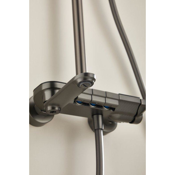 Душевая стойка Belz B25713-3, оружейная сталь фото 8