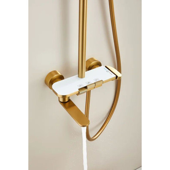 Душевая стойка Belz B25713-5, золото матовое фото 12