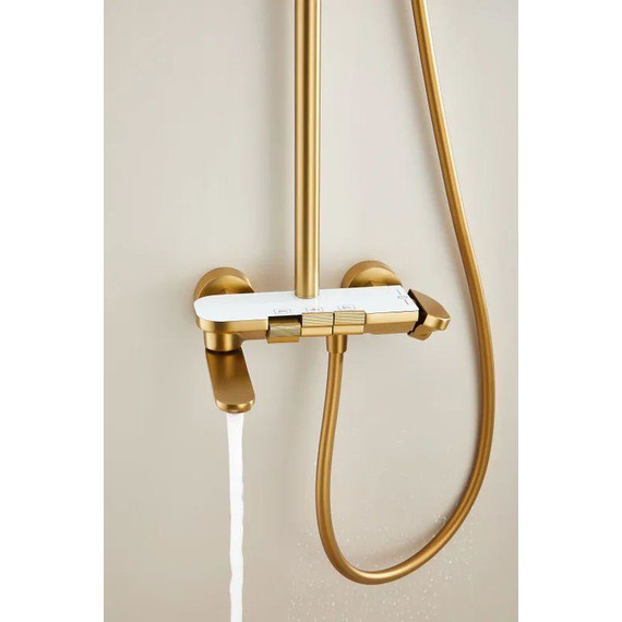 Душевая стойка Belz B25713-5, золото матовое фото 14