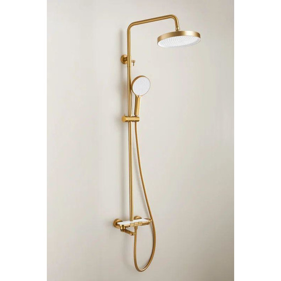 Душевая стойка Belz B25713-5, золото матовое фото 2