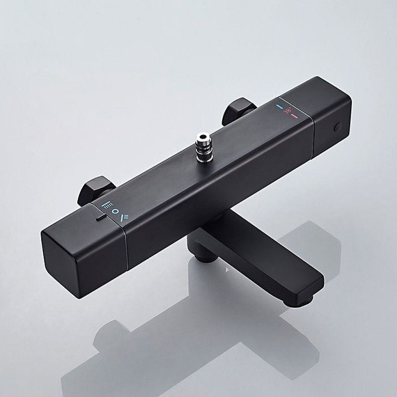 Душевая стойка с термостатом Ledeme L2424B, чёрный - 2 Душевая стойка с термостатом Ledeme L2424B, чёрный фото 2