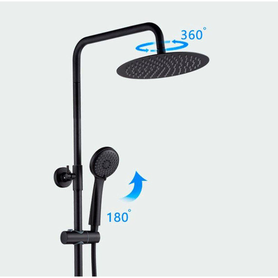 Душевая стойка Ledeme L2480B, чёрный - 5 Душевая стойка Ledeme L2480B, чёрный фото 5