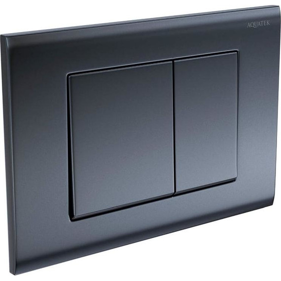 Кнопка смыва Aquatek PNS-0000004, оружейная сталь фото 2