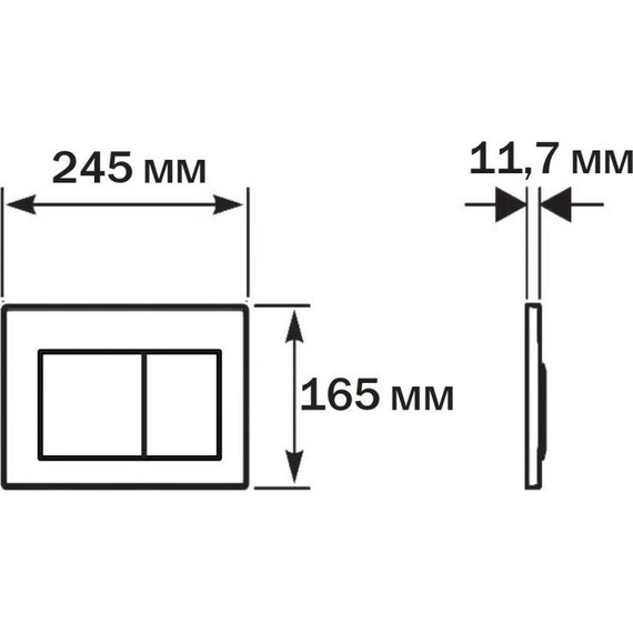 Кнопка смыва Aquatek PNS-0000004, оружейная сталь фото 3
