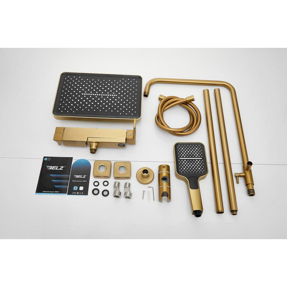 Душевая стойка Belz B24658-5, золото матовое фото 41