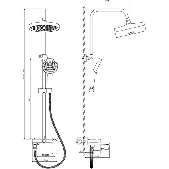 Душевая стойка Belz B24713-8, белый фото 53