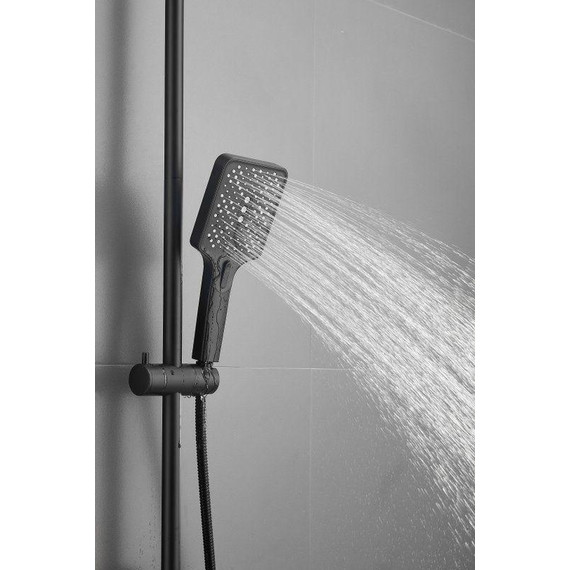 Душевая стойка Belz B24715-7, чёрный матовый фото 9