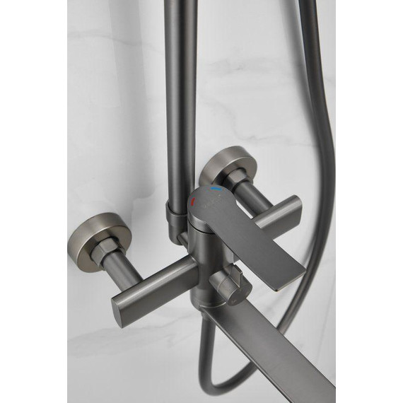 Душевая стойка Belz B24812-3, оружейная сталь фото 46