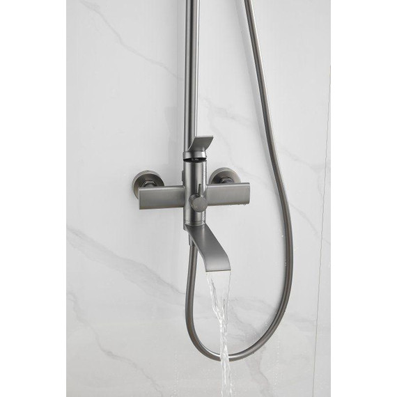 Душевая стойка Belz B24812-3, оружейная сталь фото 49