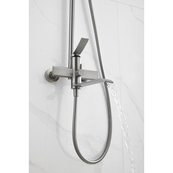 Душевая стойка Belz B24812-3, оружейная сталь фото 9