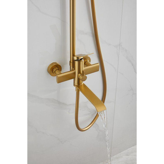 Душевая стойка Belz B24812-5, золото брашированное фото 21