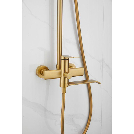 Душевая стойка Belz B24812-5, золото брашированное фото 23