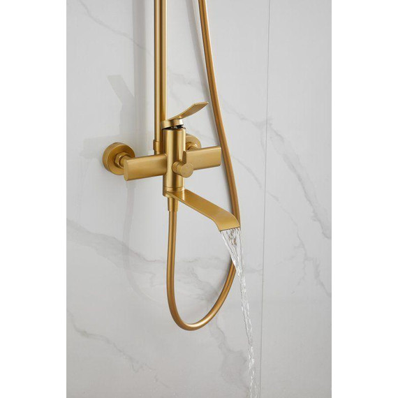 Душевая стойка Belz B24812-5, золото брашированное фото 29