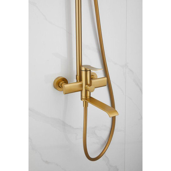 Душевая стойка Belz B24812-5, золото брашированное фото 2