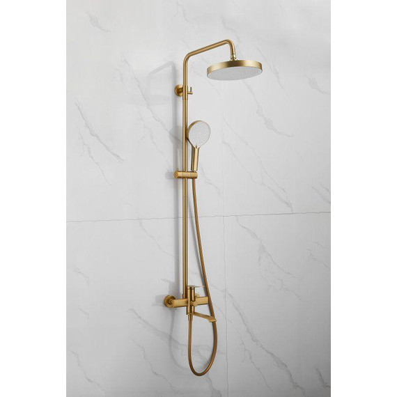 Душевая стойка Belz B24812-5, золото брашированное фото 7