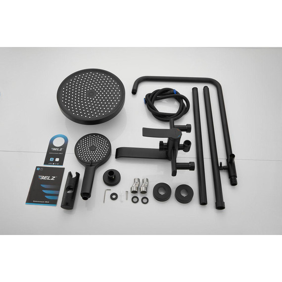 Душевая стойка Belz B24812-7, чёрный матовый фото 27