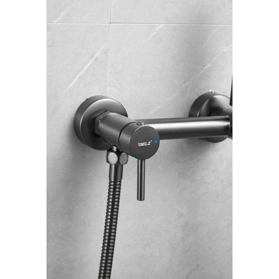 Набор для гигиенического душа Belz B55803-3, оружейная сталь - 11 Набор для гигиенического душа Belz B55803-3, оружейная сталь фото 11