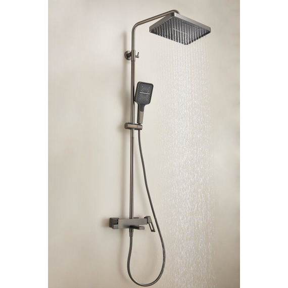 Душевая стойка Belz B24658-3, оружейная сталь фото 5