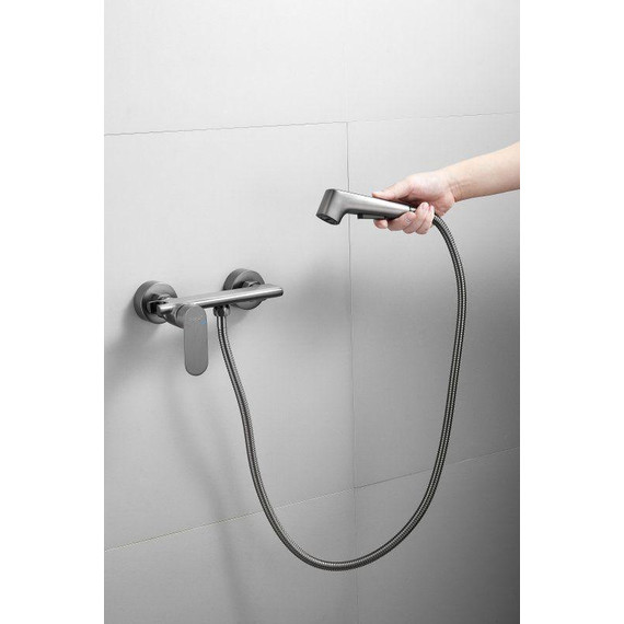 Набор для гигиенического душа Belz B55645-3, оружейная сталь - 4 Набор для гигиенического душа Belz B55645-3, оружейная сталь фото 4